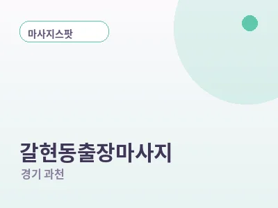 과천 갈현동 출장마사지